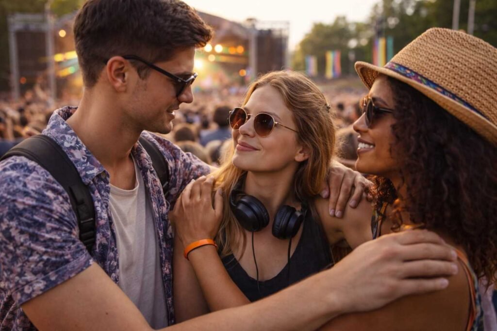 Social Strategies Enjoying Festivals with Support