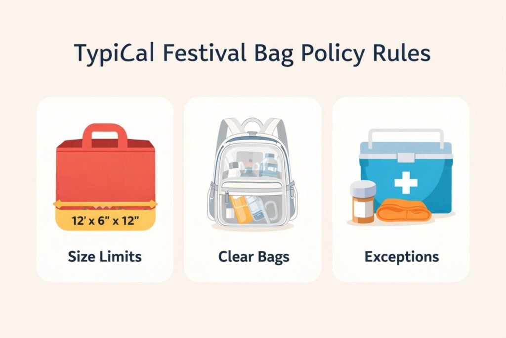 Typical Festival Bag Policy Rules in 2026